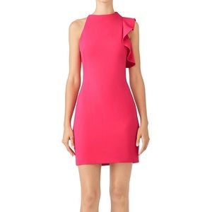 Black halo one shoulder ruffle dress!